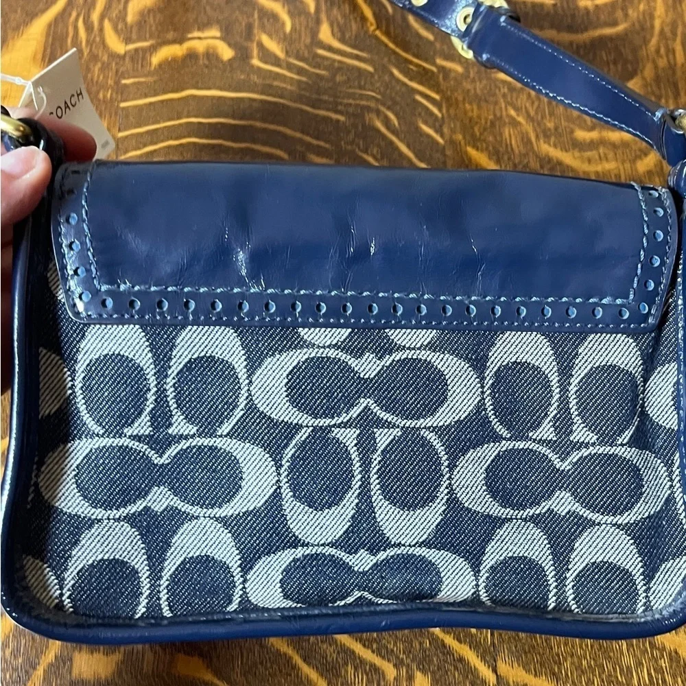 Coach NWT Rare Bleeker Signature Denim Jessie Swing Crossbody/Shoulder Bag